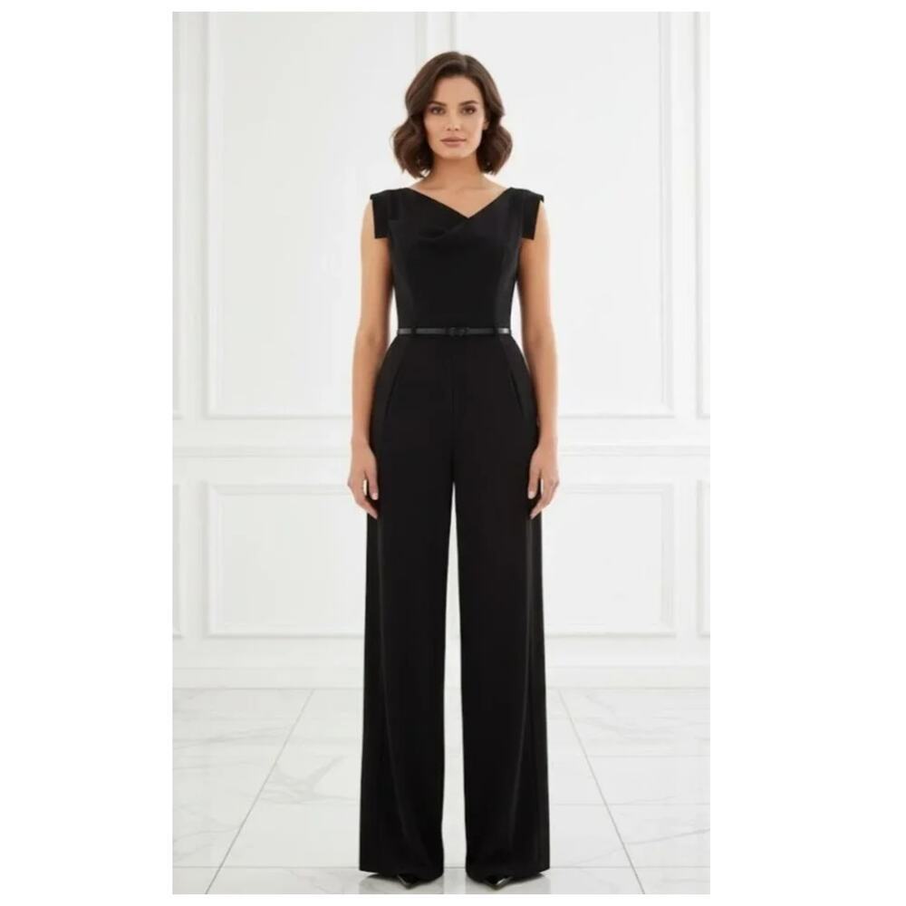 NEW Black Halo Jackie Wide Leg Jumpsuit Size 12